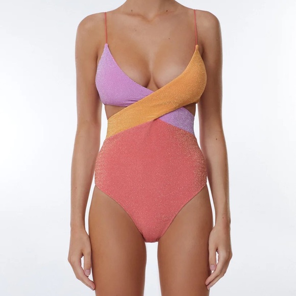 Free people It's Now Cool Sunkissed pinks - The Riot One Piece swimsuit M - Picture 4 of 4